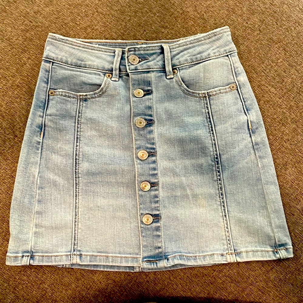 American eagle superstretch jean skirt
